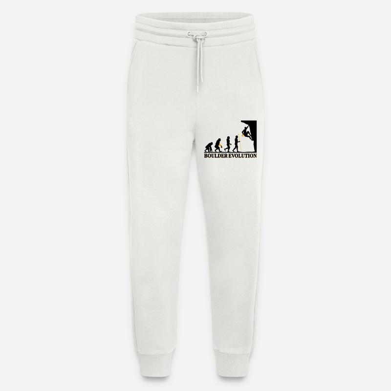 Boulder Evolution climbing mountaineering spell - Jogging Pants - made by SPREAD  - OFF WHITE