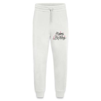 Happy birthday, Schriftzug mit Kerzen - Jogginghose - made by SPREAD - OFF WHITE - Vorne