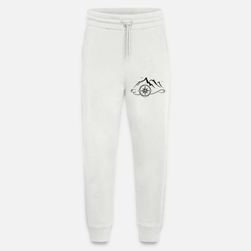 Mountains with compass - Jogging Pants - made by SPREAD  - OFF WHITE