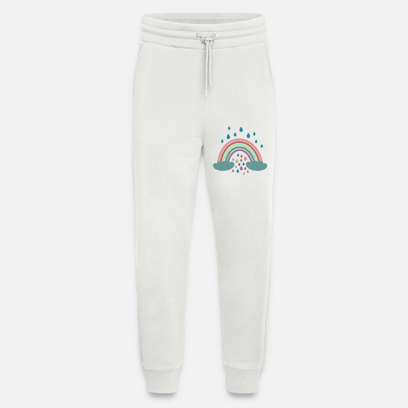Happy Rainbow Regenbogen Design - Jogginghose - made by SPREAD - OFF WHITE