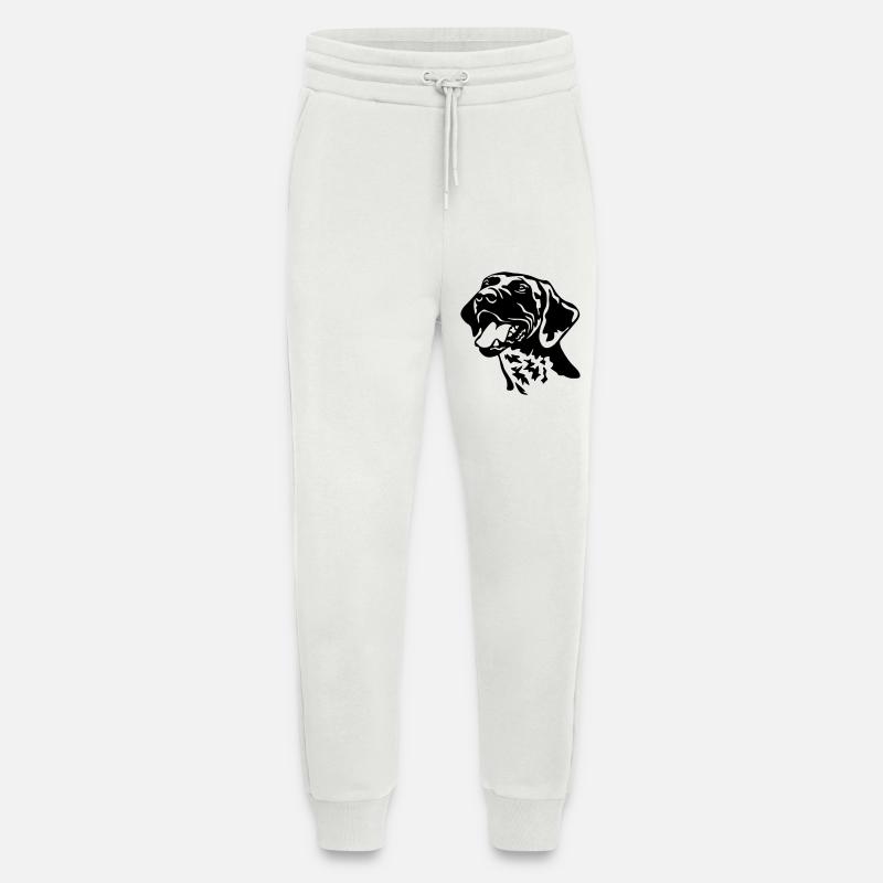 German shorthaired pointer head - Jogging Pants - made by SPREAD  - OFF WHITE
