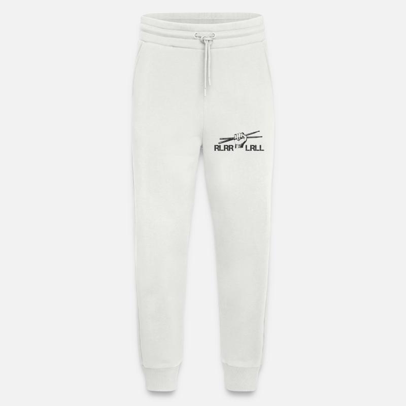Drums Drummer Schlagzeuger - Single Paradiddle - Jogging Pants - made by SPREAD  - OFF WHITE