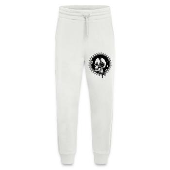 Totenkopf mit Kopfhörer im Profi - Jogginghose - made by SPREAD - OFF WHITE - Vorne