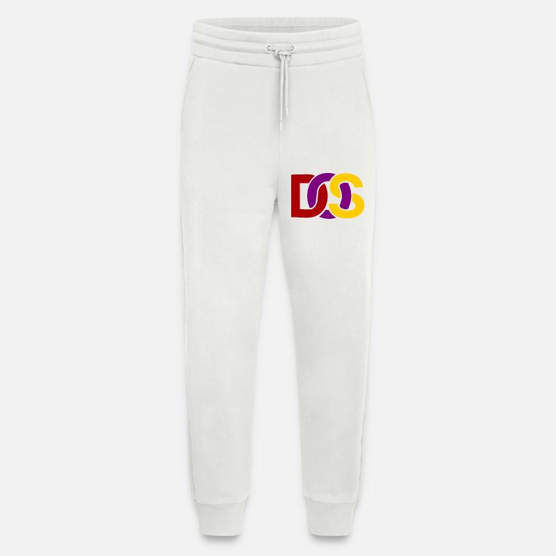 Retro MS DOS Logo - Pantalon de jogging bio décontracté fabriqué en UE - OFF WHITE