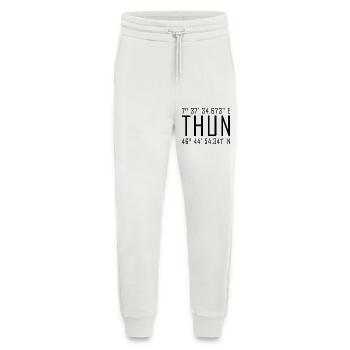 Coordonnées de Thun – Typographie avec référence locale Besch - Pantalon de jogging bio décontracté fabriqué en UE - OFF WHITE - Devant