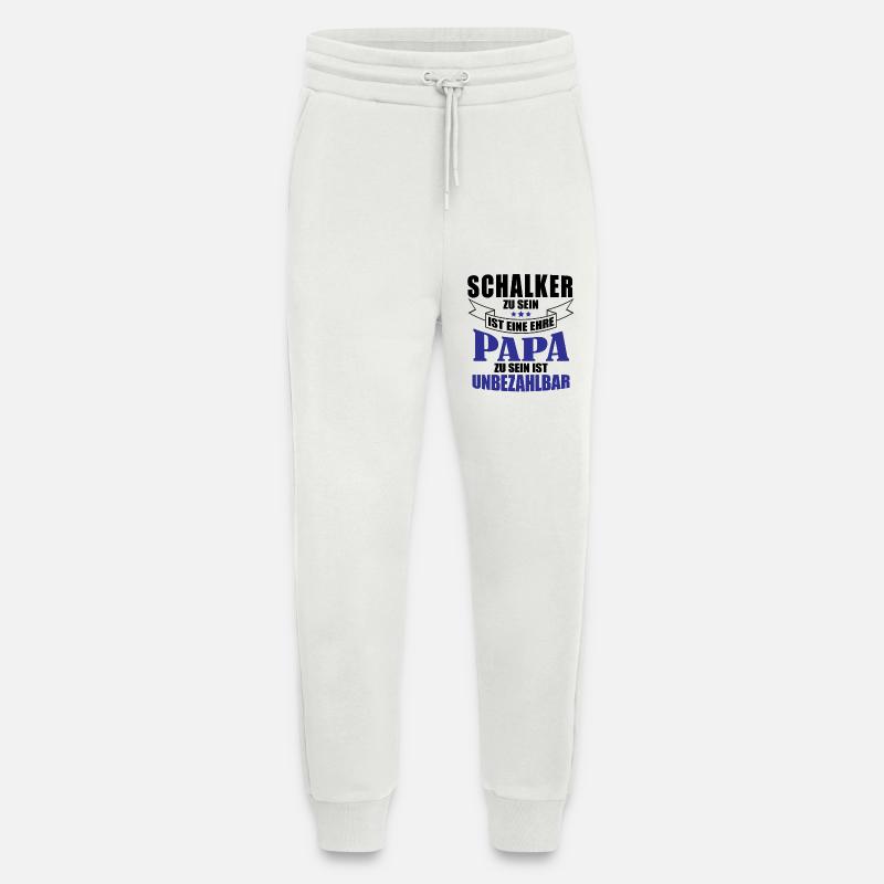 Schalker Papa | Schalke Vatertags Geschenkidee - Jogginghose - made by SPREAD - OFF WHITE