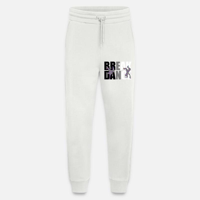 Colorful Breakdance Silhouettes on Contrast - Jogging Pants - made by SPREAD - OFF WHITE
