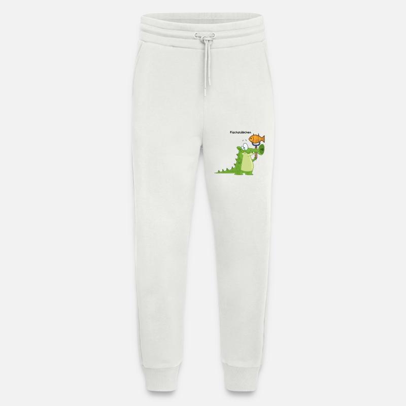 Krokodil Fischstäbchen mit Wort - Jogginghose - made by SPREAD - OFF WHITE