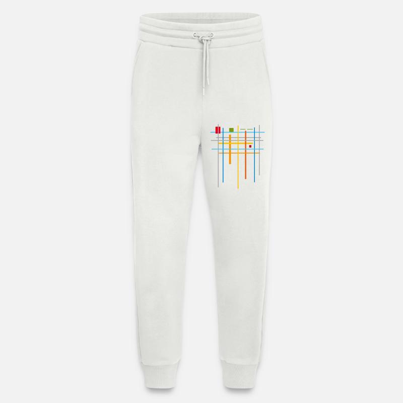 Architecture Minimal Pattern 25 - Jogging Pants - made by SPREAD  - OFF WHITE