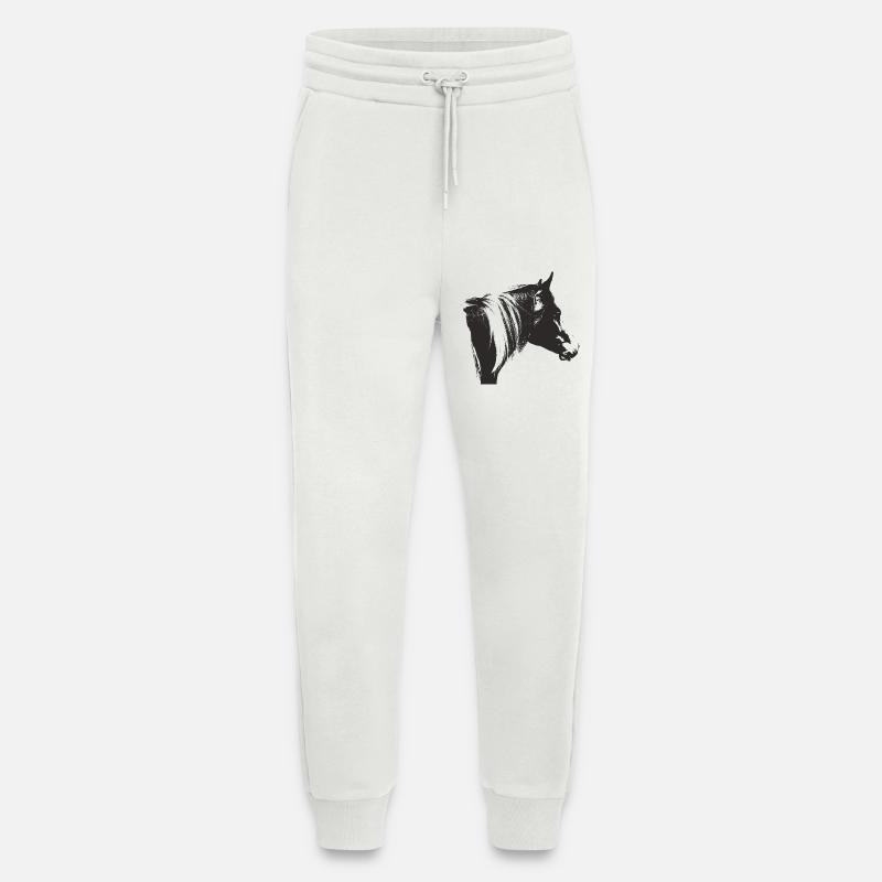 Lewitzer Schecke, Pferd Schecke, Pinto reiten - Jogginghose - made by SPREAD - OFF WHITE