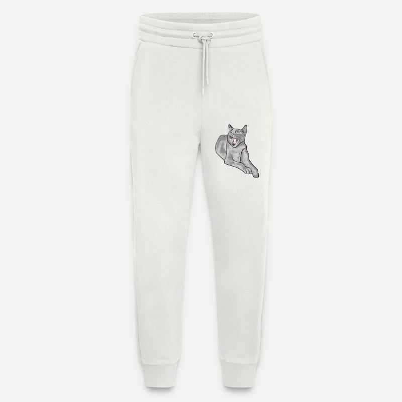 cat - Jogging Pants - made by SPREAD - OFF WHITE