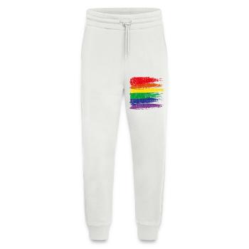 Rainbow Brushstroke Pride - Jogging Pants - made by SPREAD  - OFF WHITE - Front