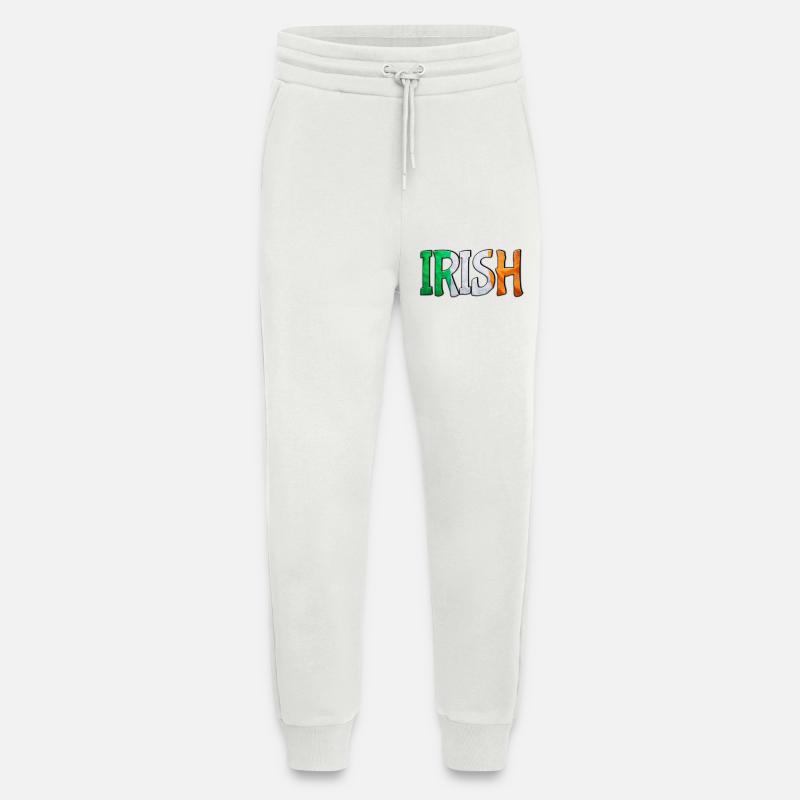 Irish Flag Letters Patchwork - Jogging Pants - made by SPREAD  - OFF WHITE