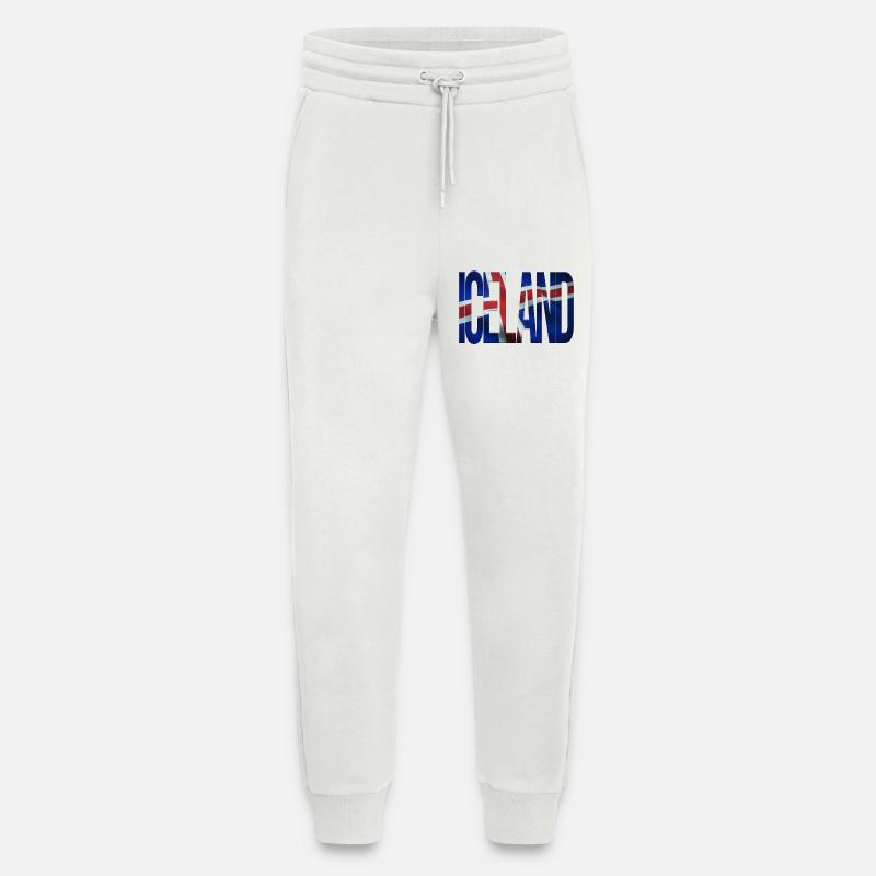 Island Design mit Flaggenmuster - Jogginghose - made by SPREAD - OFF WHITE