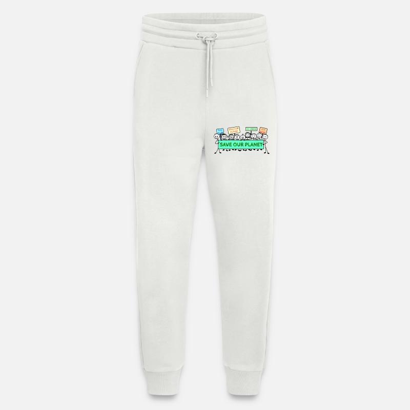 Protest logo climate change - Jogging Pants - made by SPREAD  - OFF WHITE