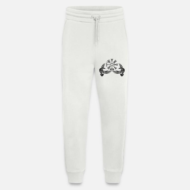 Schwarze Krähen und Wikingerkompass - Jogginghose - made by SPREAD - OFF WHITE