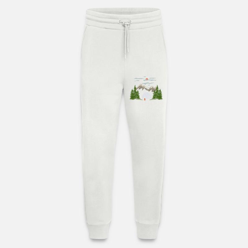 Camping Zelten Bergmotiv Geschenkidee - Jogginghose - made by SPREAD - OFF WHITE