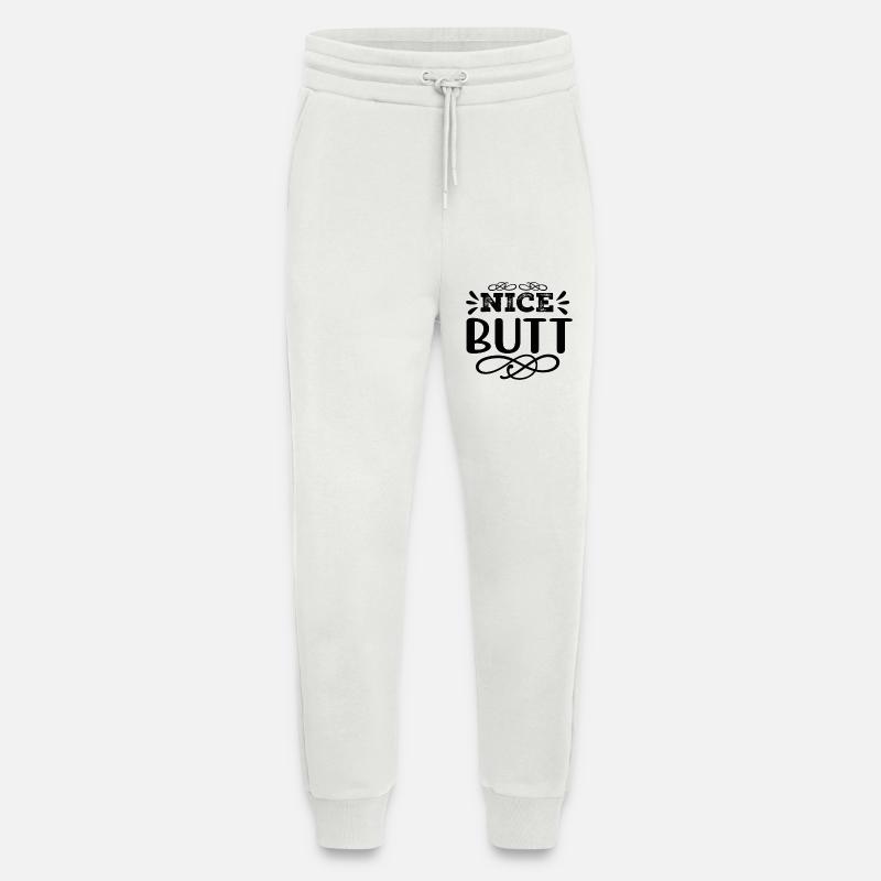Nice Butt Frecher Spruch Design - Jogginghose - made by SPREAD - OFF WHITE