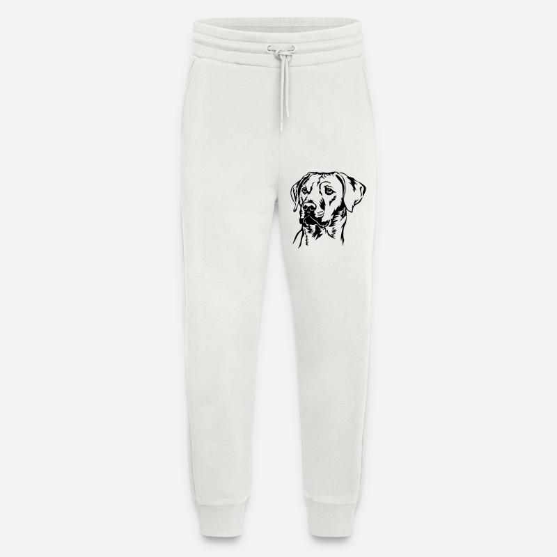 Rhodesian Ridgeback head - Jogging Pants - made by SPREAD  - OFF WHITE