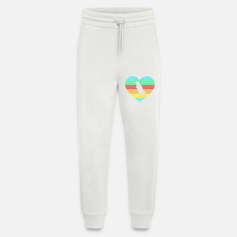 Maus Herz Design mit Regenbogen / Geschenk - Jogginghose - made by SPREAD - OFF WHITE