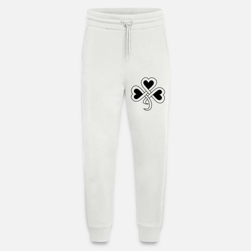 Celtic clover vector shade - Jogging Pants - made by SPREAD  - OFF WHITE