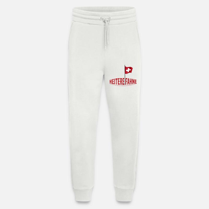 Heiterefahne mit Schweizerfahne, Berndeutsch - Jogginghose - made by SPREAD - OFF WHITE