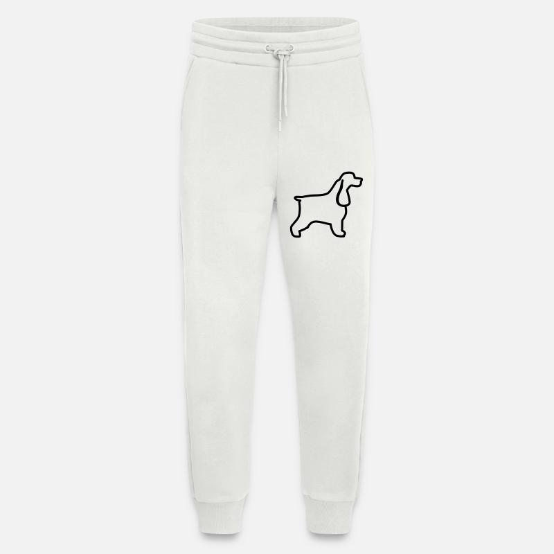 English Cocker Spaniel Umriss - Jogginghose - made by SPREAD - OFF WHITE