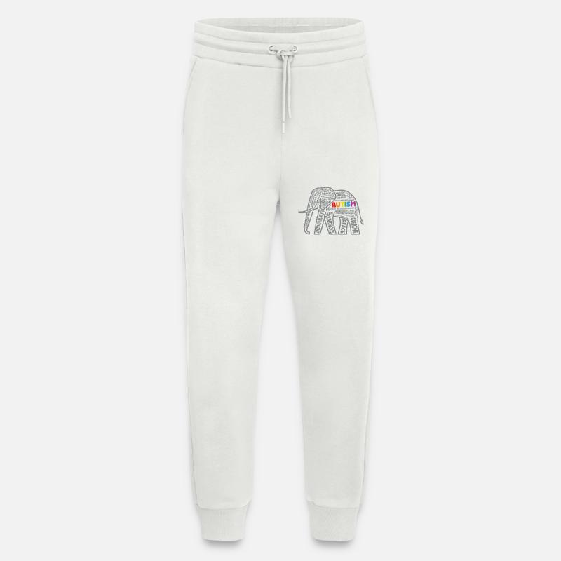 Autismus Bewusstsein Elefant Typografie - Jogginghose - made by SPREAD - OFF WHITE
