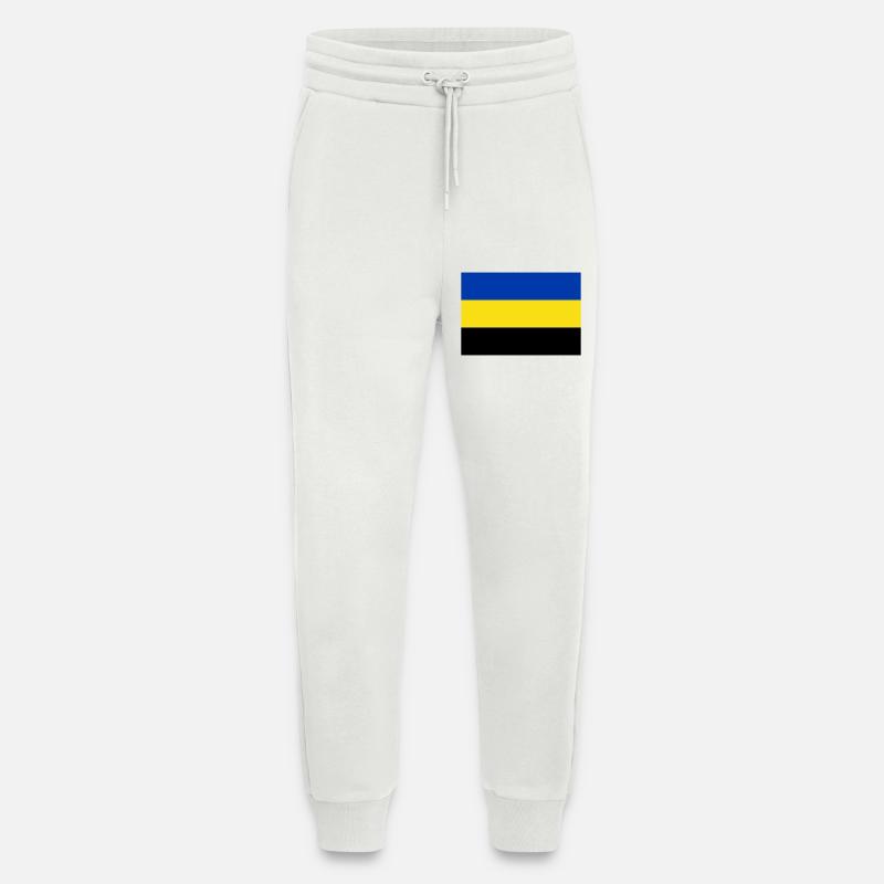 Drapeau de la Gueldre - Pantalon de jogging bio décontracté fabriqué en UE - OFF WHITE