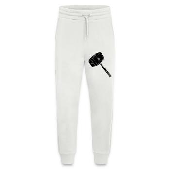 Marteau de thor Thor s avec symboles vikings - Pantalon de jogging bio décontracté fabriqué en UE - OFF WHITE - Devant