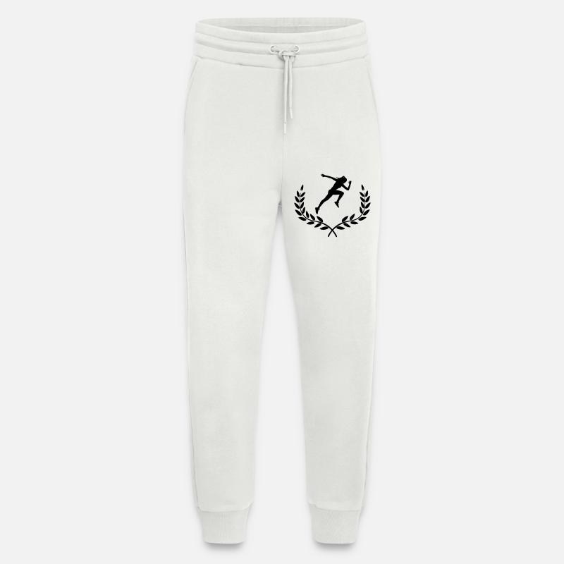 Sprinter in Lorbeerdekoration - Jogginghose - made by SPREAD - OFF WHITE