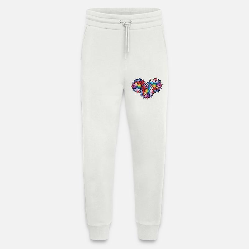 Sonnenblumen farbig - Jogginghose - made by SPREAD - OFF WHITE