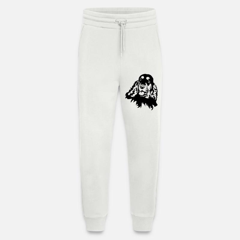Cocker Spaniel Kopf - Jogginghose - made by SPREAD - OFF WHITE