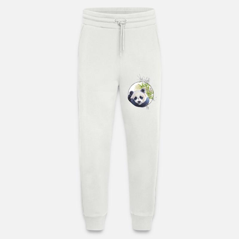 Süßer Panda Bär mit Bambus - Jogginghose - made by SPREAD - OFF WHITE
