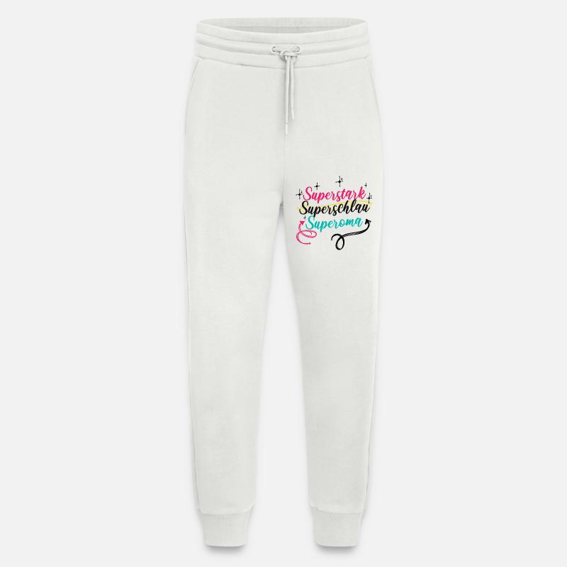 Oma Großmutter Superoma Alte Frau Spruch - Jogginghose - made by SPREAD - OFF WHITE