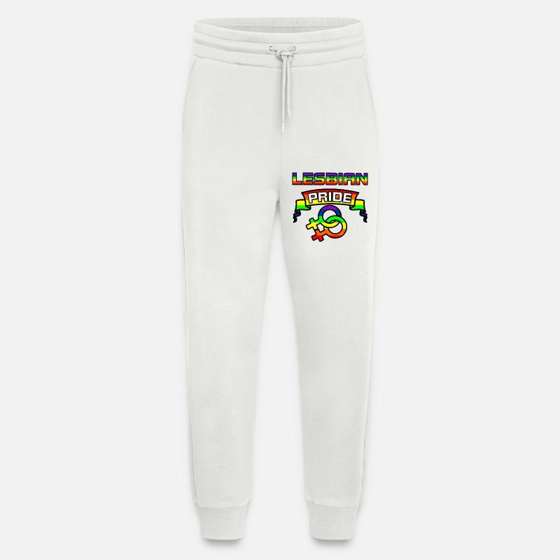 Regenbogen-Lesben stolzes Logo 5 - Jogginghose - made by SPREAD - OFF WHITE