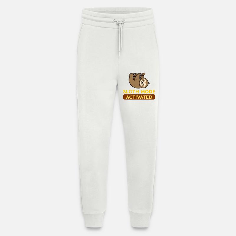 Sloth Mode Activated - Pantalon de jogging bio décontracté fabriqué en UE - OFF WHITE