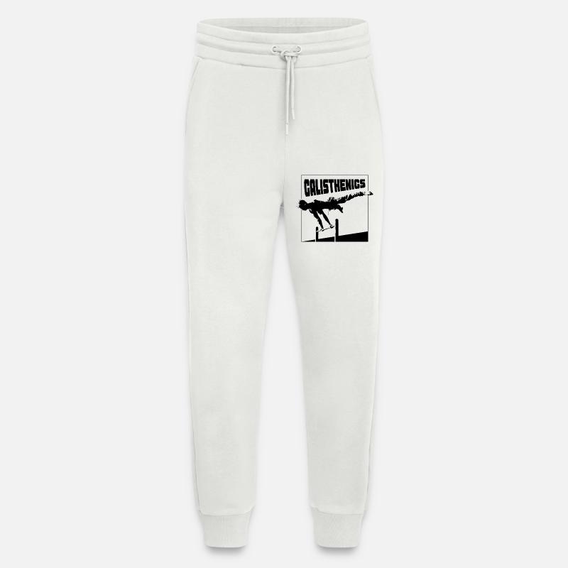 Calisthenics Planche Pose Silhouette - Jogging Pants - made by SPREAD - OFF WHITE