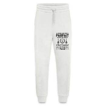 Pas Parfait mais chef CUISTOT 1 - Pantalon de jogging bio décontracté fabriqué en UE - OFF WHITE - Devant
