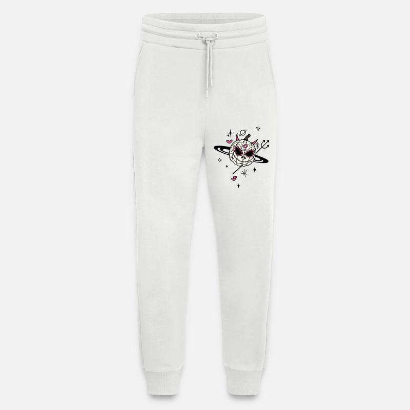 Pumpkin Devil Univers d’Halloween - Pantalon de jogging bio décontracté fabriqué en UE - OFF WHITE