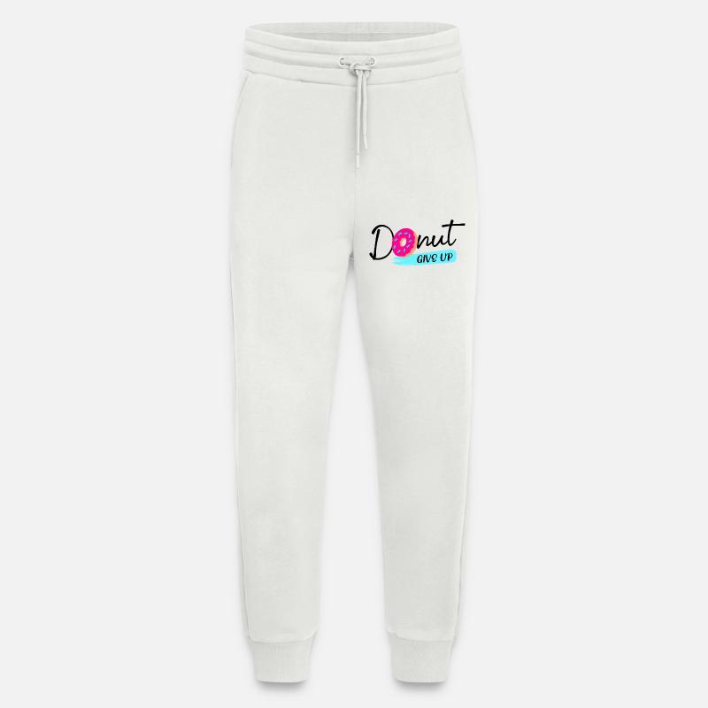 Donut Sweets Statement Snacking Délicieux - Pantalon de jogging bio décontracté fabriqué en UE - OFF WHITE