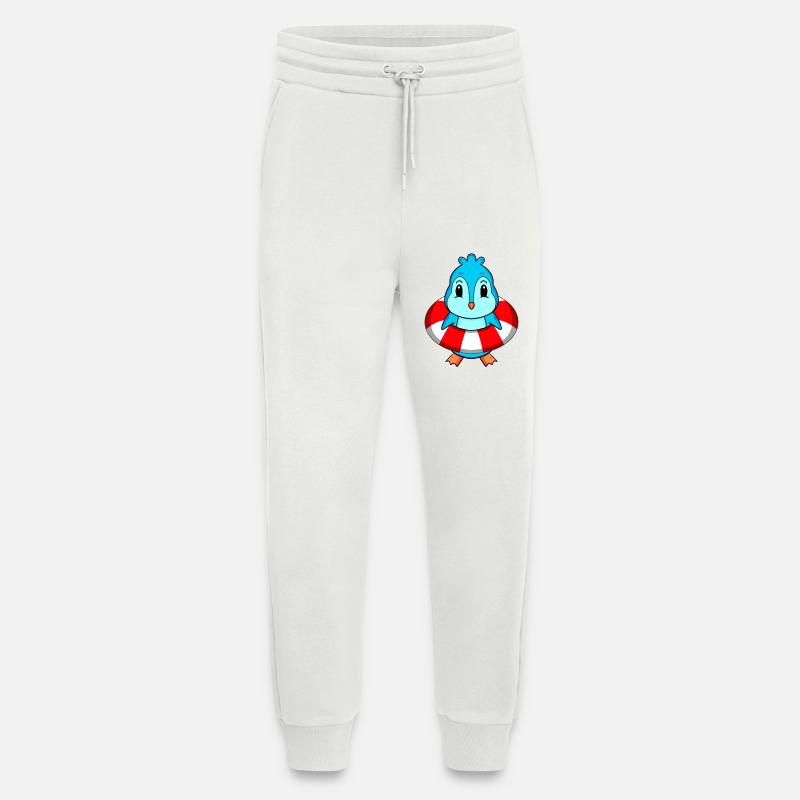 Pinguin Schwimmen Rettungsring - Jogginghose - made by SPREAD - OFF WHITE