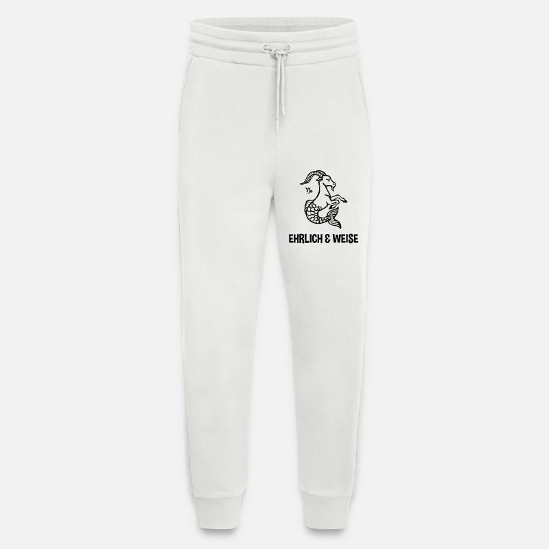 Steinbock Statement Galaxie Astrologie Tierkreis - Jogginghose - made by SPREAD - OFF WHITE