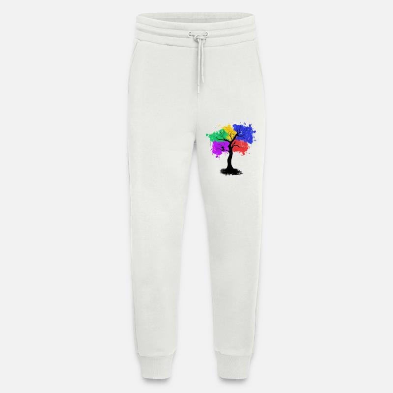 Arbre de couleur - Pantalon de jogging bio décontracté fabriqué en UE - OFF WHITE