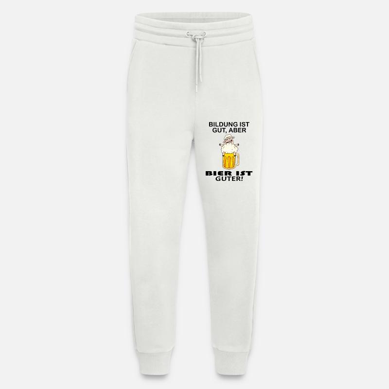 Lustiger Bier Spruch - Jogginghose - made by SPREAD - OFF WHITE