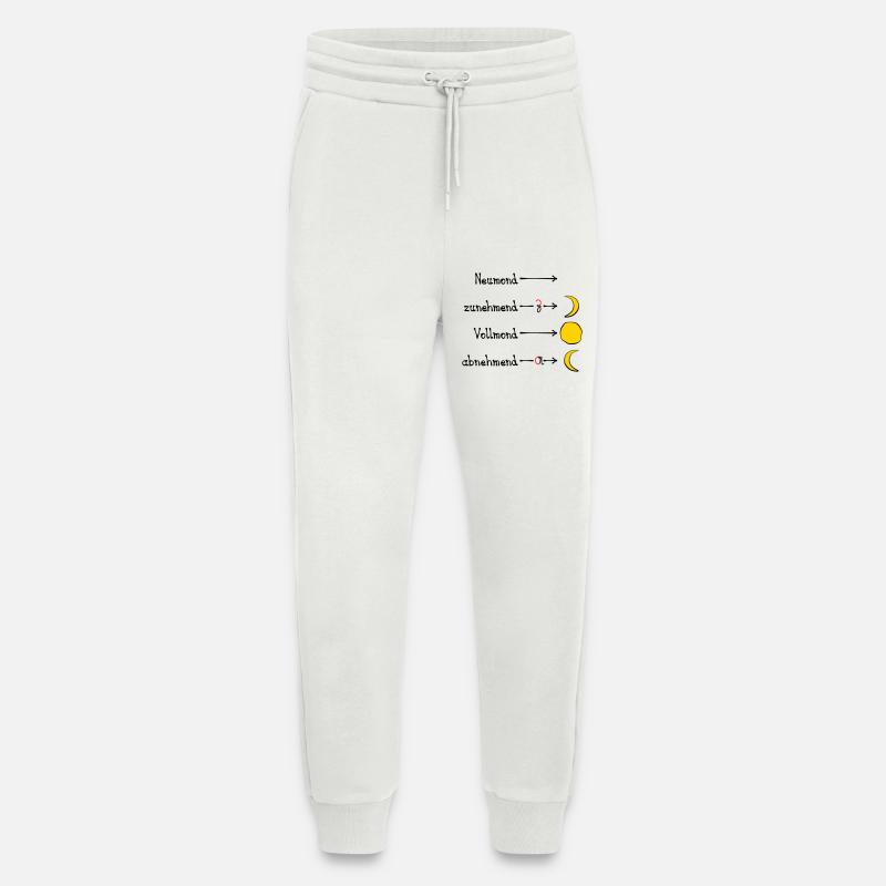 Mondphasen mit Eselsbrücke - dunkel - Jogginghose - made by SPREAD - OFF WHITE