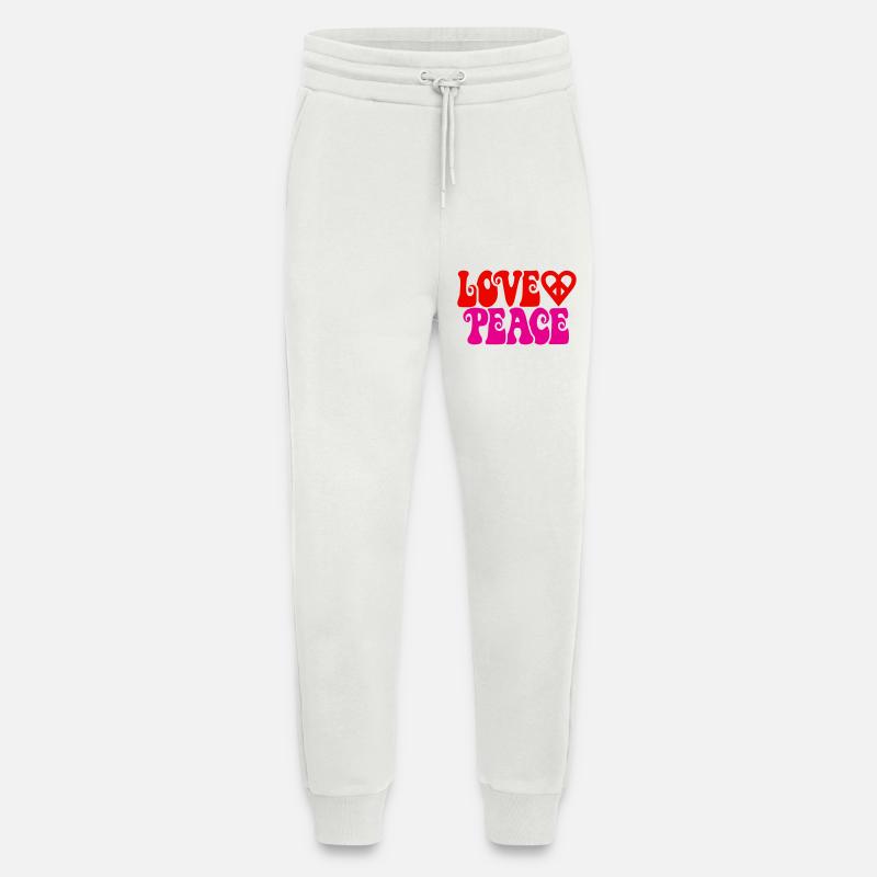 Love and peace - Jogginghose - made by SPREAD - OFF WHITE