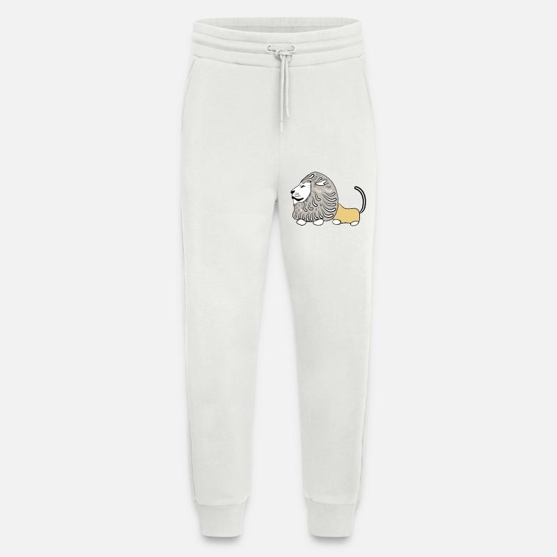 LION VECTER - Jogging Pants - made by SPREAD  - OFF WHITE