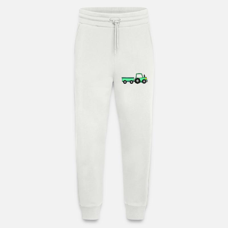 Tractor with trailer - Jogging Pants - made by SPREAD  - OFF WHITE