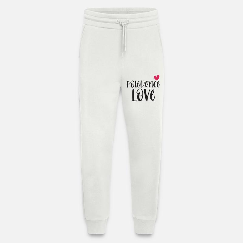 Pole Dance Dancer Poledancing Love Gift - Pantalon de jogging bio décontracté fabriqué en UE - OFF WHITE